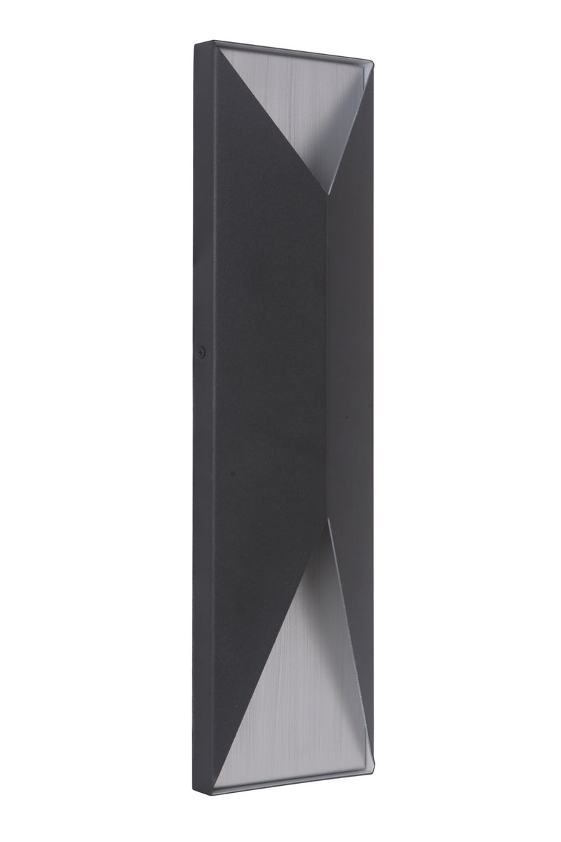 Craftmade Z3422-TBBA-LED LED Outdoor Pocket Sconce, Textured Black / Brushed Aluminum