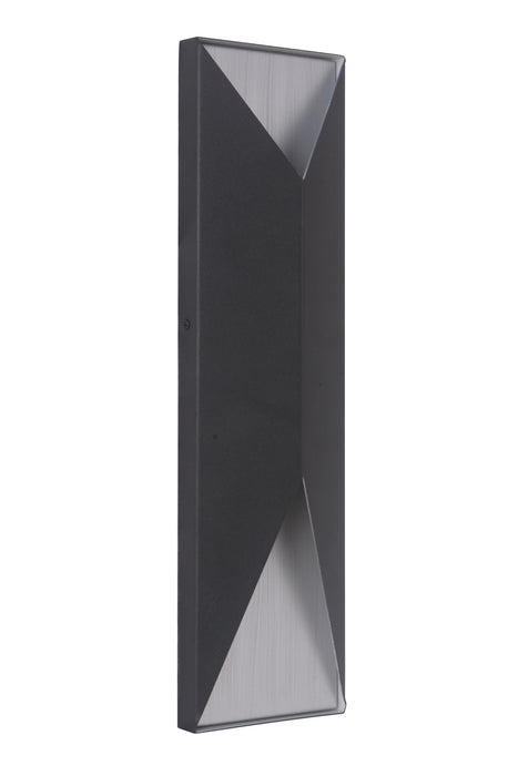 Craftmade Z3422-TBBA-LED LED Outdoor Pocket Sconce, Textured Black / Brushed Aluminum