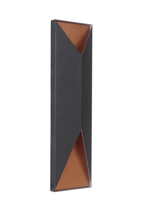 Craftmade Z3422-TBSB-LED LED Outdoor Pocket Sconce, Textured Black / Satin Brass