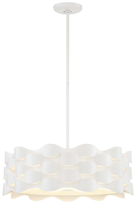 George Kovacs P1304-655-L LED Pendant, Sand White