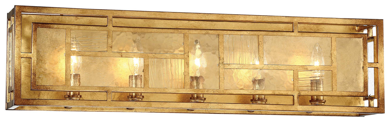 Metropolitan N1475-293 Five Light Bath, Pandora Gold Leaf