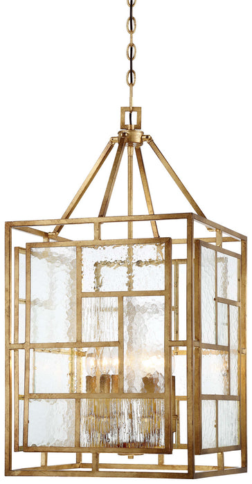 Metropolitan N6476-293 Six Light Pendant, Pandora Gold Leaf