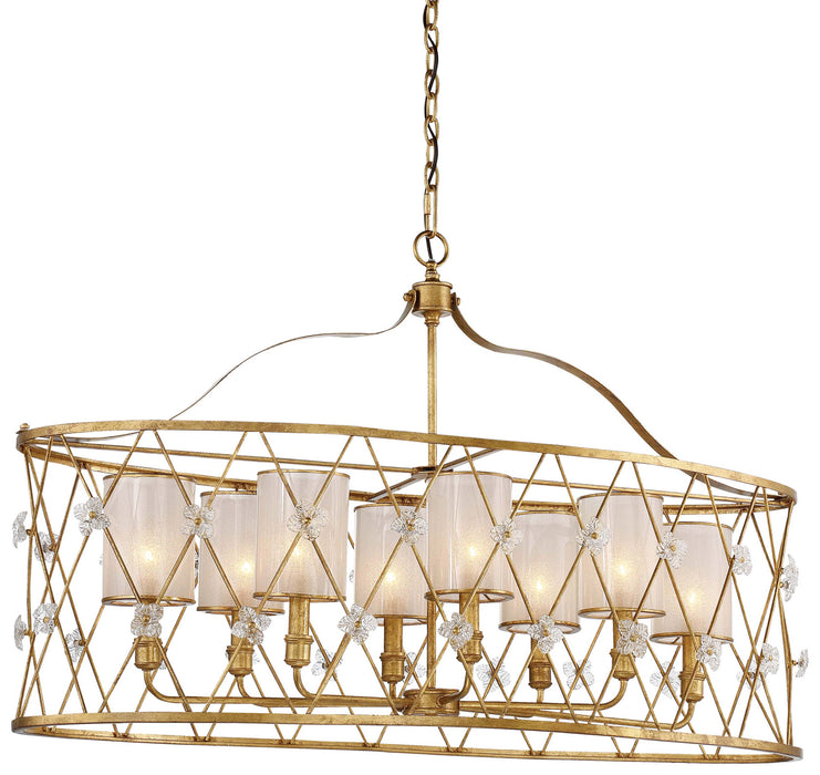Metropolitan N6568-596 Eight Light Island Pendant, Elara Gold