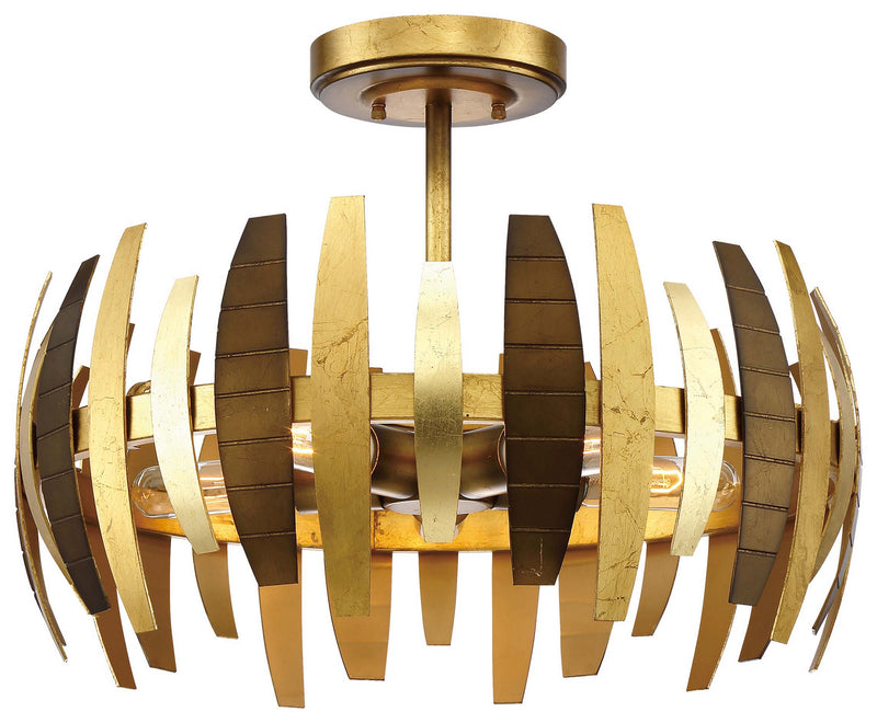 Metropolitan N7835-659 Five Light Semi Flush Mount, Ardor Gold