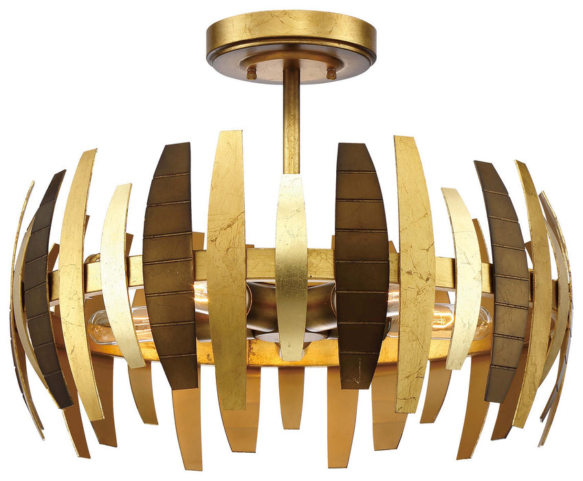 Metropolitan N7835-659 Five Light Semi Flush Mount, Ardor Gold