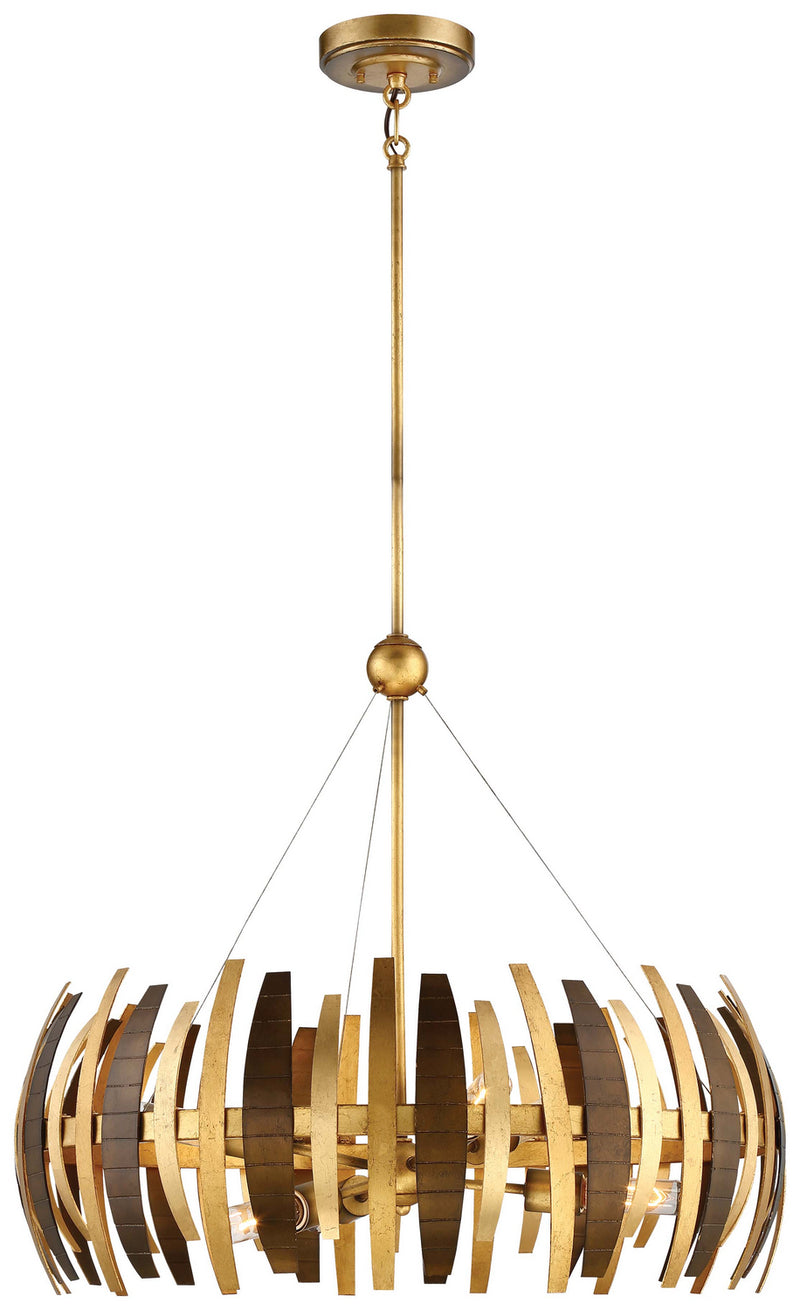 Metropolitan N7837-659 Six Light Chandelier, Ardor Gold