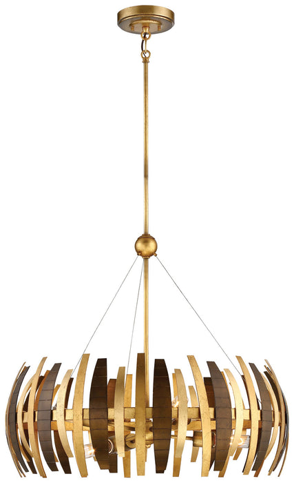 Metropolitan N7837-659 Six Light Chandelier, Ardor Gold