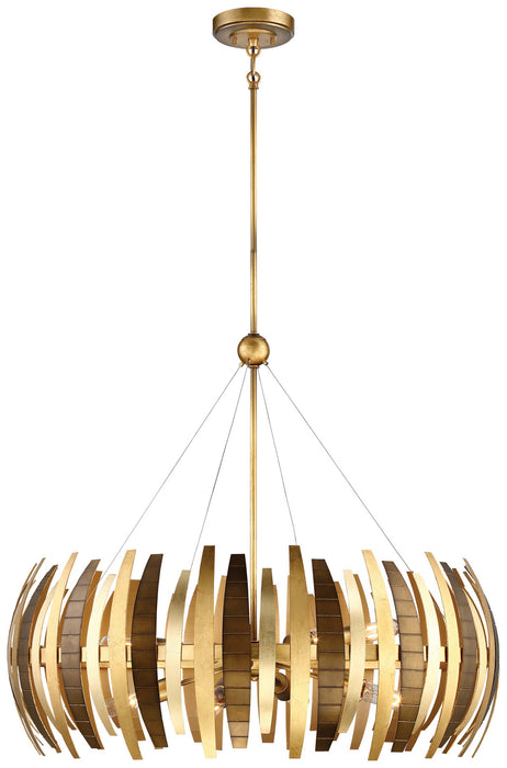 Metropolitan N7839-659 Eight Light Chandelier, Ardor Gold