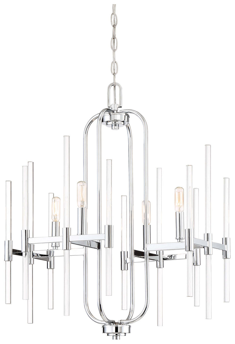 Minka-Lavery 3094-77 Four Light Chandelier, Chrome
