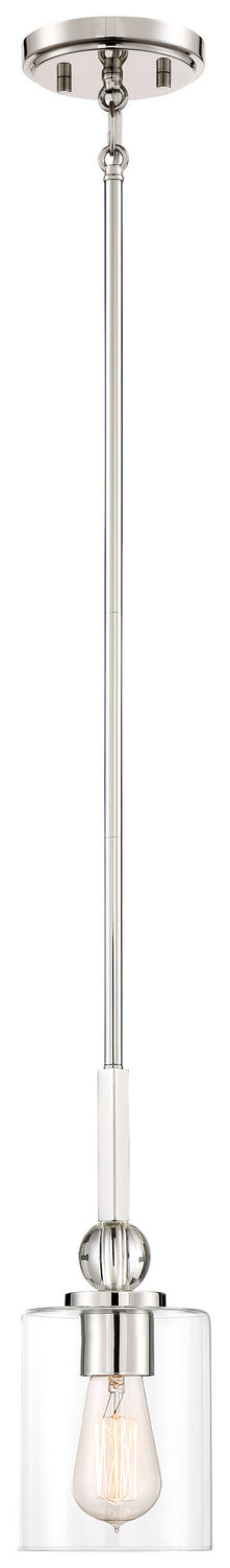 Minka-Lavery 3070-613 One Light Mini Pendant, Polished Nickel