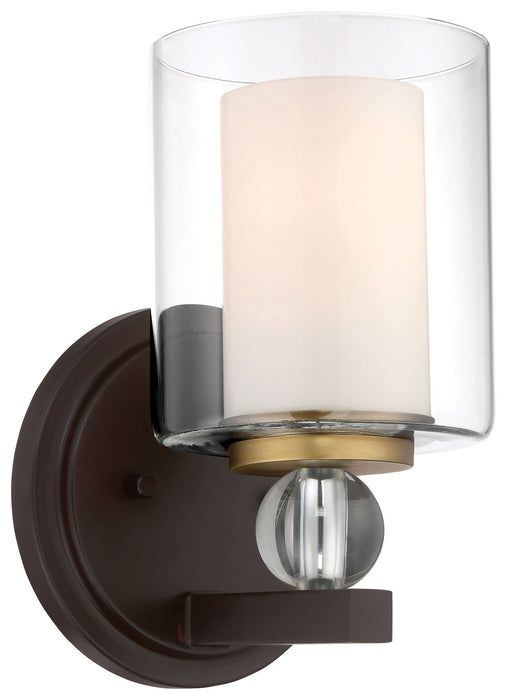 Minka-Lavery 3071-416 One Light Bath, Painted Bronze W/Natural Brush