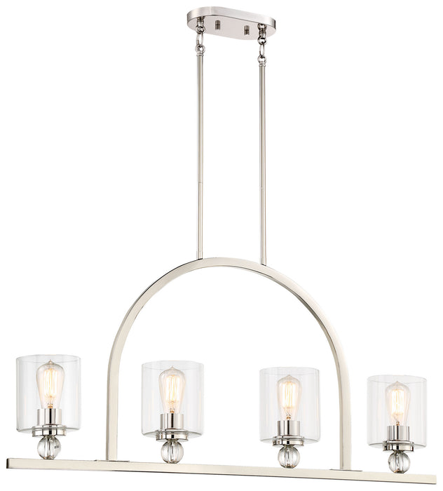 Minka-Lavery 3074-613 Four Light Island Pendant, Polished Nickel