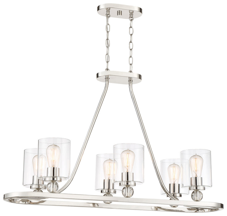 Minka-Lavery 3076-613 Six Light Island Pendant, Polished Nickel