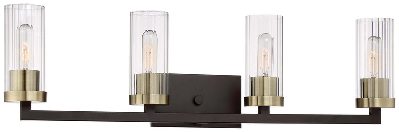 Minka-Lavery 3044-560 Four Light Bath, Aged Kinston Bronze W/Brushed