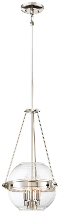 Minka-Lavery 2290-613 Three Light Pendant, Polished Nickel