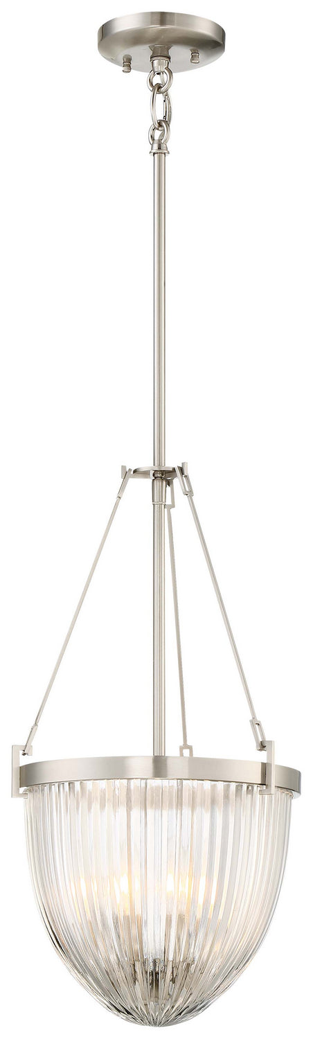 Minka-Lavery 2323-84 Three Light Pendant, Brushed Nickel