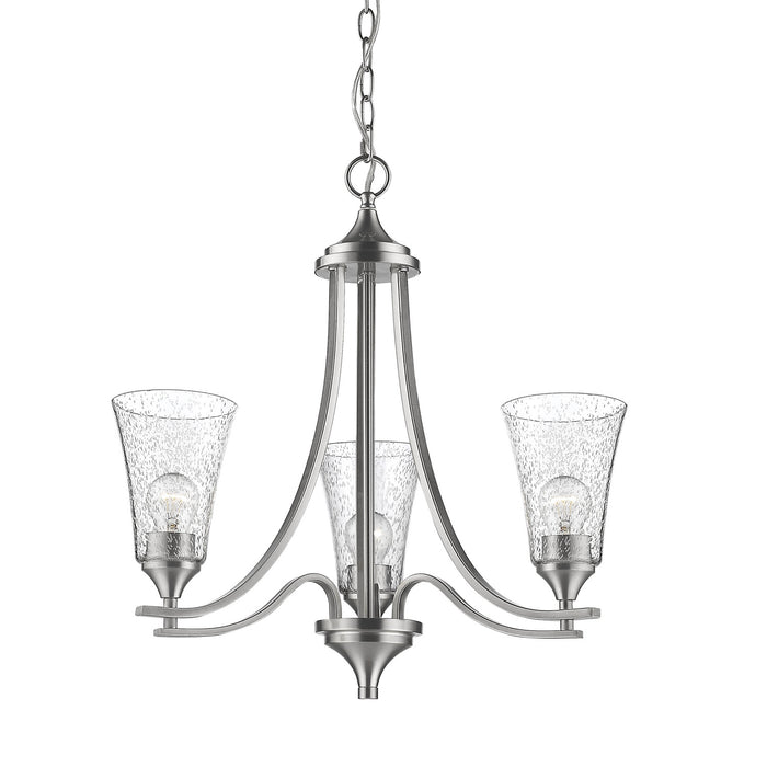 Millennium 1463-SN Three Light Chandelier, Satin Nickel