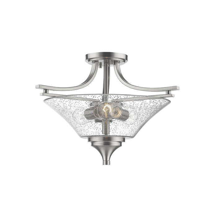 Millennium 1483-SN Three Light Semi-Flush Mount, Satin Nickel