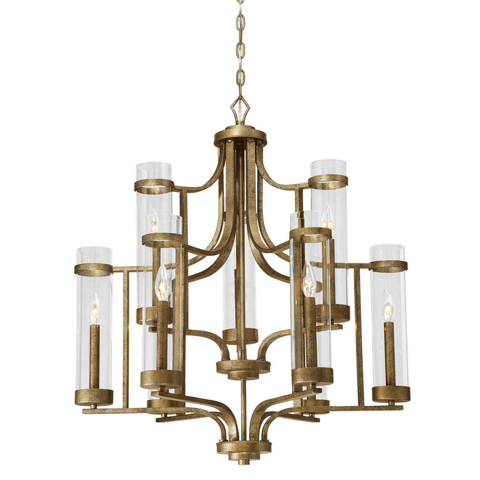 Millennium 1989-VG Nine Light Chandelier, Vintage Gold