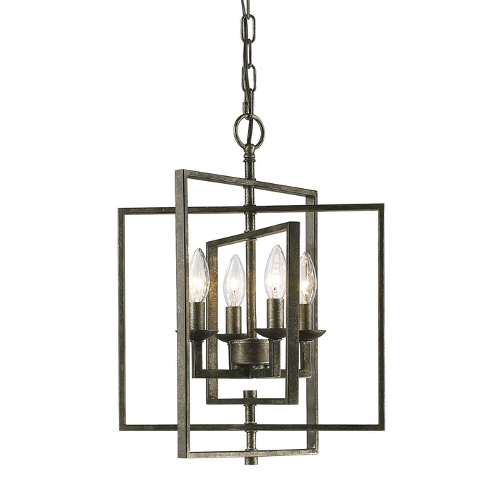 Millennium 3230-AS Four Light Pendant, Antique Silver
