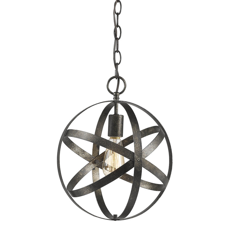 Millennium 3233-AS One Light Pendant, Antique Silver