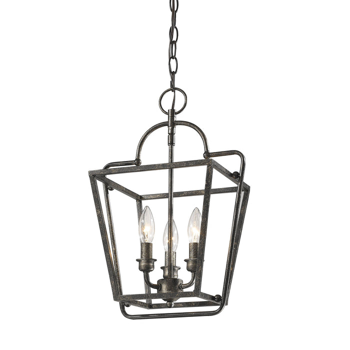 Millennium 3236-AS Three Light Pendant, Antique Silver