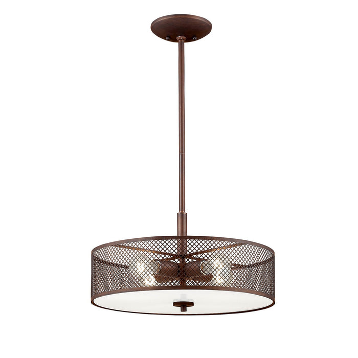 Millennium 7364-RBZ Four Light Pendant, Rubbed Bronze