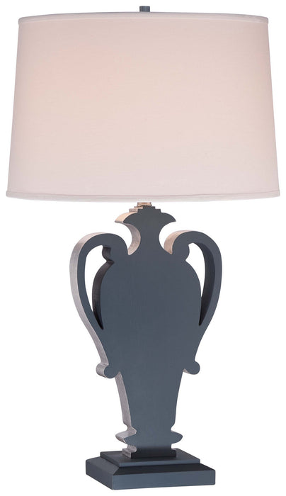 Minka-Lavery 12431-0 One Light Table Lamp, Ocean Blue W/Silver Leaf Highlights