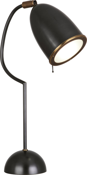 Robert Abbey Z1546 One Light Table Lamp, Deep Patina Bronze w/Aged Brass