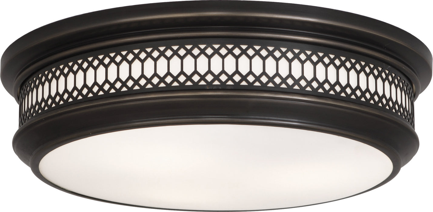 Robert Abbey Z307 Three Light Flushmount, Deep Patina Bronze