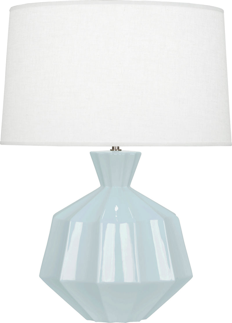 Robert Abbey BB999 One Light Table Lamp, Baby Blue Glazed Ceramic