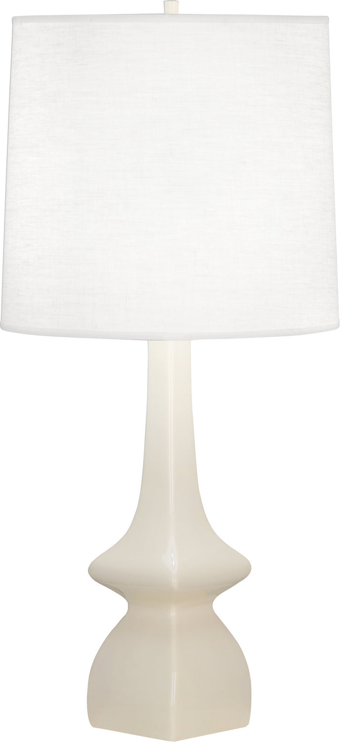 Robert Abbey BN210 One Light Table Lamp, BONE GLAZED CERAMIC