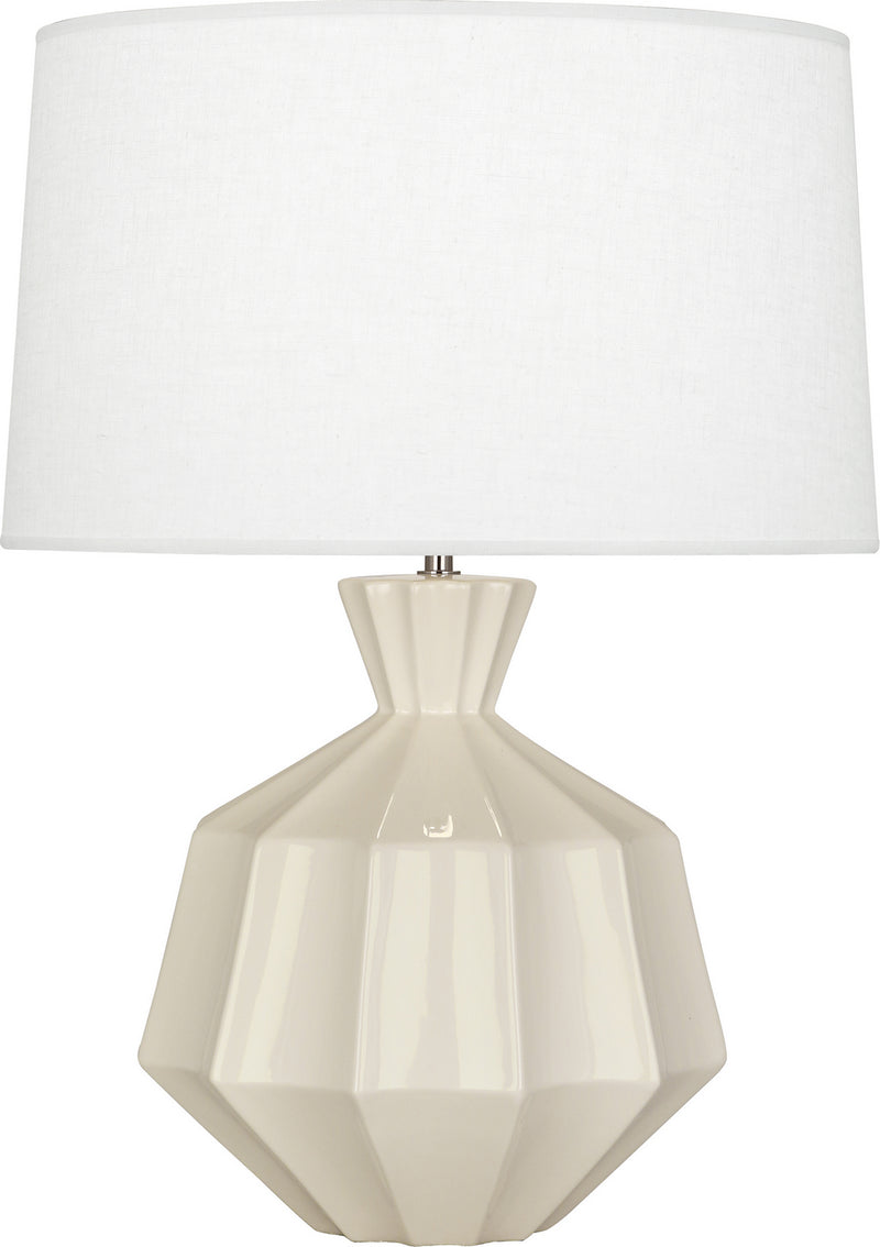 Robert Abbey BN999 One Light Table Lamp, Bone Glazed Ceramic