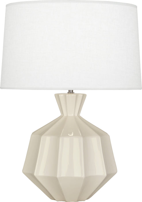 Robert Abbey BN999 One Light Table Lamp, Bone Glazed Ceramic