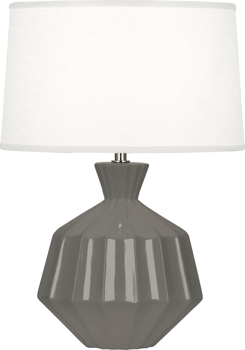 Robert Abbey CR989 One Light Accent Lamp, Ash Glazed Ceramic