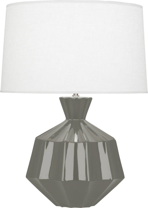 Robert Abbey CR999 One Light Table Lamp, Ash Glazed Ceramic