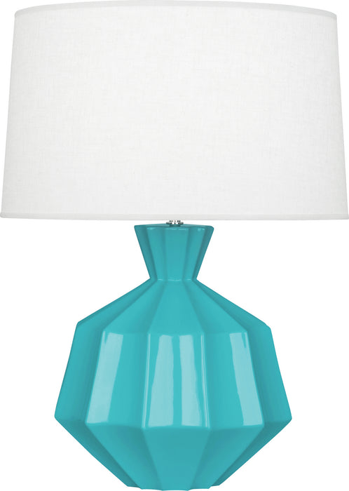 Robert Abbey EB999 One Light Table Lamp, Egg Blue Glazed Ceramic