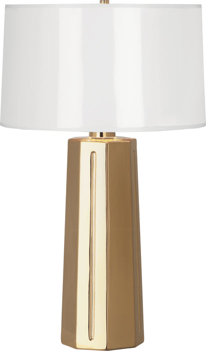 Robert Abbey G960 One Light Table Lamp, Polished Gold Glazed Ceramic