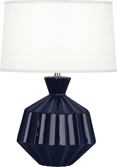 Robert Abbey MB989 One Light Accent Lamp, Midnight Blue Glazed Ceramic