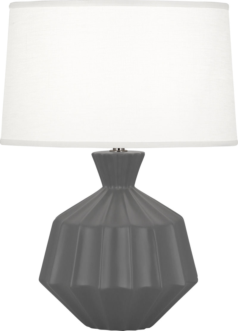 Robert Abbey MCR18 One Light Table Lamp, Matte Ash Glazed Ceramic