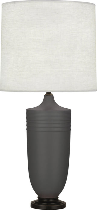 Robert Abbey MCR28 One Light Table Lamp, Matte Ash Glazed Ceramic w/Deep Patina Bronze