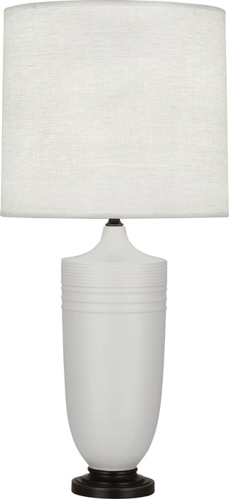 Robert Abbey MDV28 One Light Table Lamp, Matte Dove Glazed Ceramic w/Deep Patina Bronze
