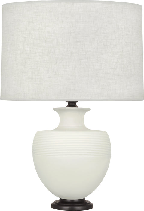 Robert Abbey MLY22 One Light Table Lamp, Matte Lily Glazed Ceramic w/Deep Patina Bronze