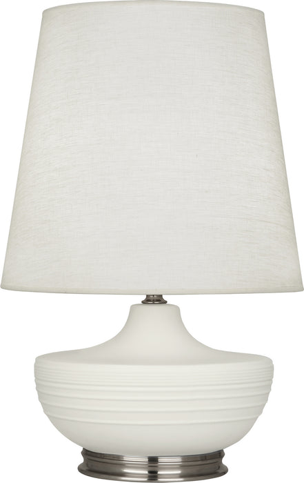 Robert Abbey MLY23 One Light Table Lamp, Matte Lily Glazed Ceramic w/Dark Antique Nickel