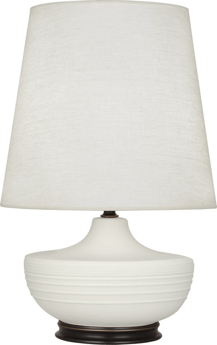 Robert Abbey MLY25 One Light Table Lamp, Matte Lily Glazed Ceramic w/Deep Patina Bronze