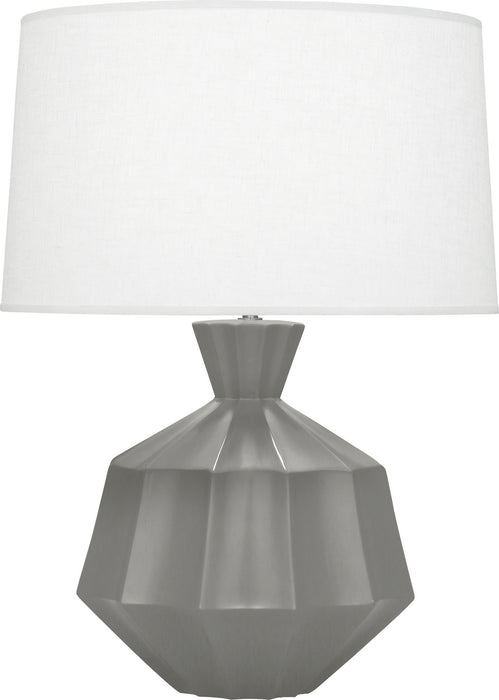 Robert Abbey MST17 One Light Table Lamp, Matte Smoky Taupe Glazed Ceramic
