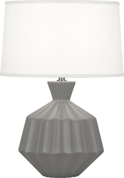 Robert Abbey MST18 One Light Table Lamp, Matte Smoky Taupe Glazed Ceramic