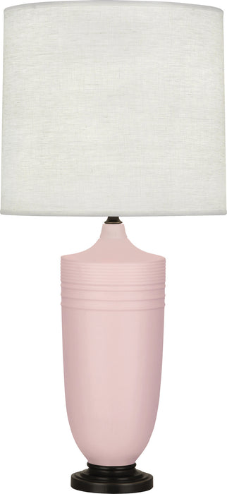 Robert Abbey MWR28 One Light Table Lamp, Matte Woodrose Glazed Ceramic w/Deep Patina Bronze