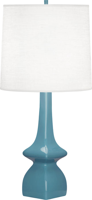 Robert Abbey OB210 One Light Table Lamp, STEEL BLUE GLAZED CERAMIC
