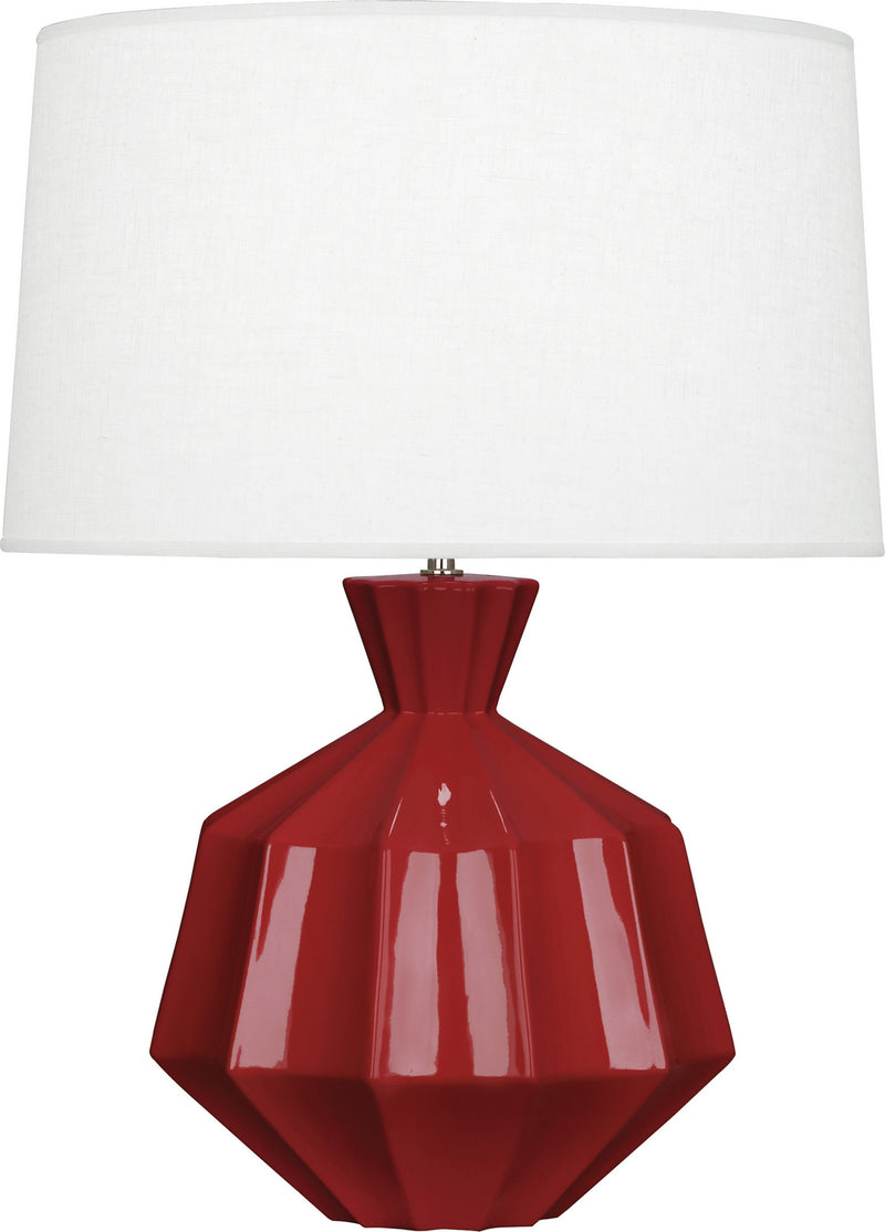 Robert Abbey OX999 One Light Table Lamp, Oxblood Glazed Ceramic